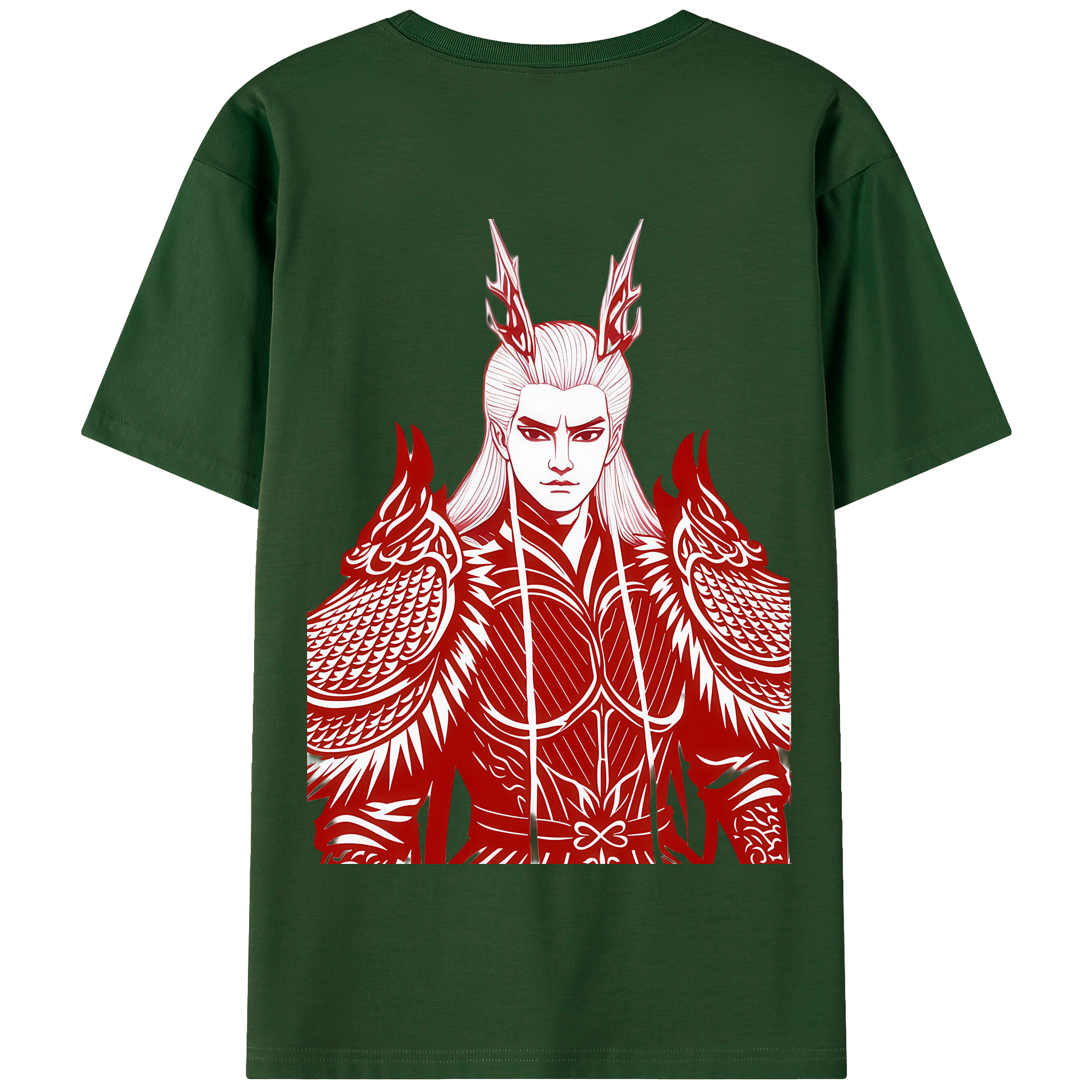 （画像用） Ne Zha 2 ナタ 魔童の大暴れ 綿100％半袖Tシャツ（背面プリント）